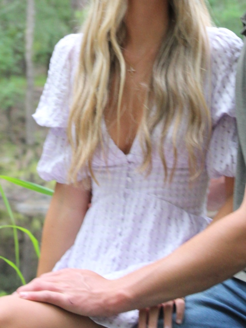 Light Lavender Eyelet Mini Dress